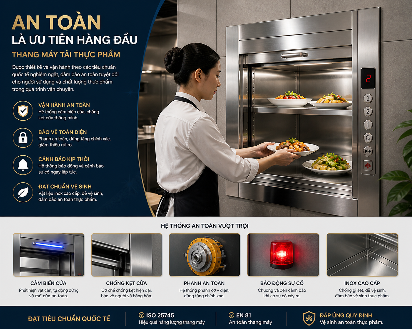 Thang máy tải thực phẩm
